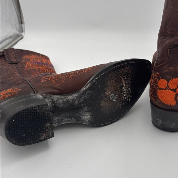 Gameday Women’s Brown Leather Clemson Embroidered Cowboy Boots 9.5 10 inch NCAA - Picture 8 of 8